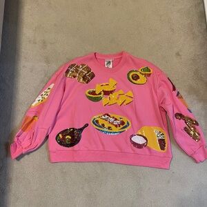 Queen of Sparkles XS pink fiesta sweater
